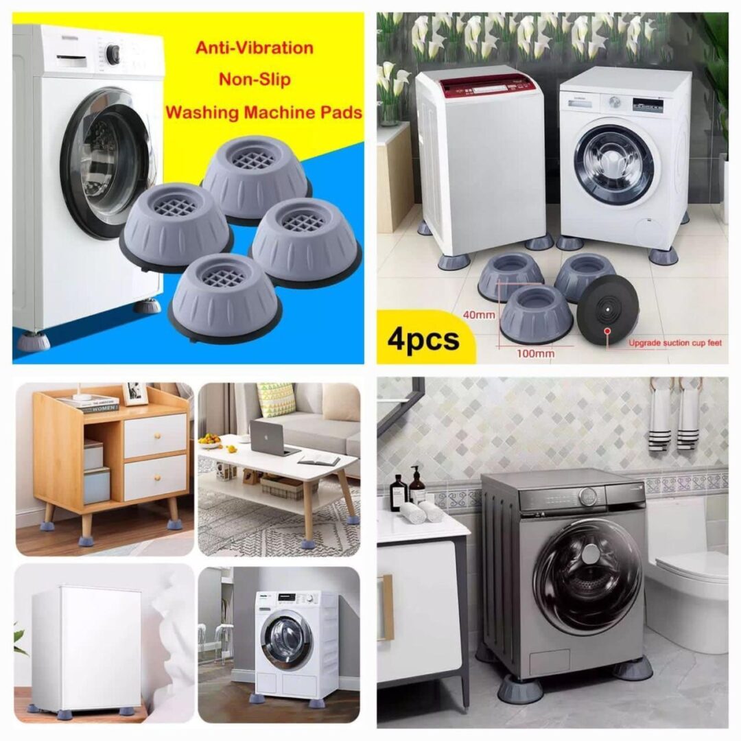 Anti-slip & Anti Vibrate-Shockproof Washing Machine Pads (4-Pack) - Image 2
