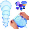 Silicone Stretch Lids - Pack of 6 (Blue)