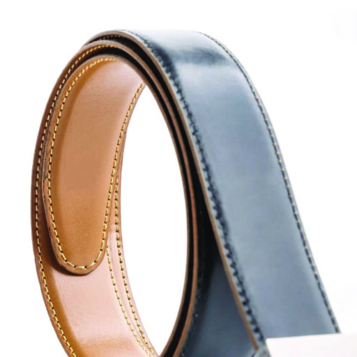 Chromium Double-Sided Reversible Men's Leather Belt – Black and Tan Brown