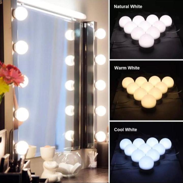 "Vanity Light LED Bulbs for Makeup Mirror Stand - 10 Bulbs with 3 Adjustable Light Modes" - Image 3